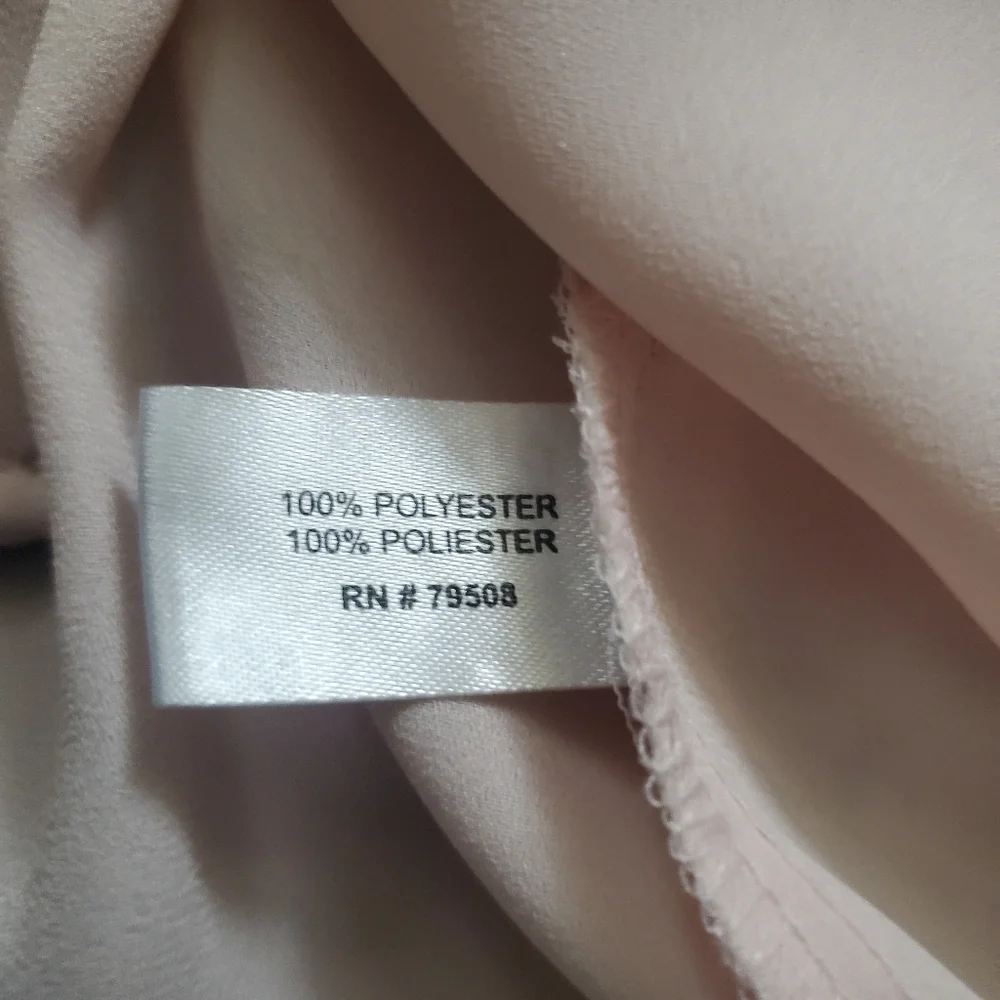 Jones New York EUC Women's Pale pink long sleeve blouse Large Button down - Picture 6 of 8